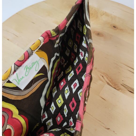 Vera Bradley Punicci Tri-Fold Wallet Womens 5" Quilted Fabric Retro Floral Soft - Picture 6 of 12